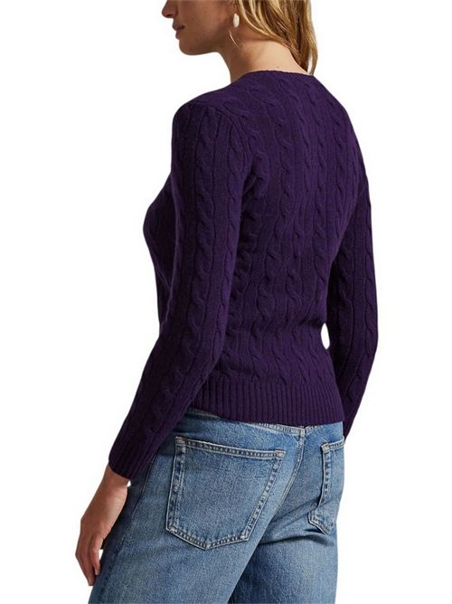 girocollo donna a trecce viola Ralph Lauren | 211971865011